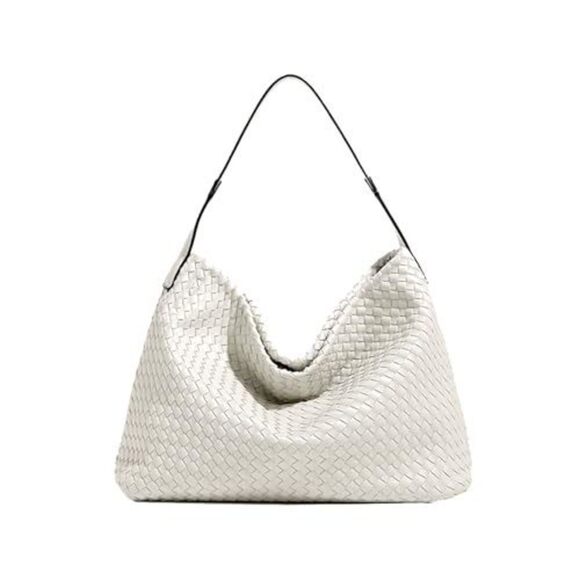 Modern Boston Satchel Woven Vegan Textured Handbags Female Satchel Messenger - Picture 1 of 9